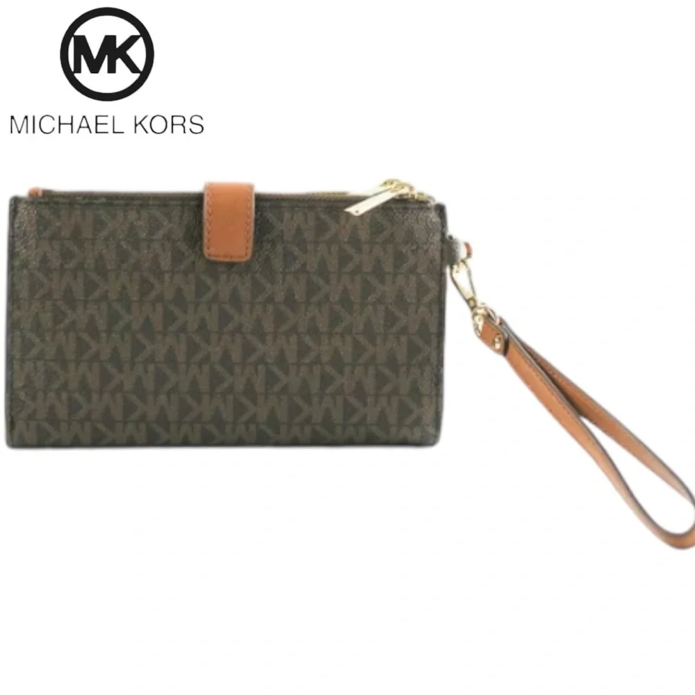 NWT MICHAEL Michael Kors Jet Set Double Zip Wristlet Wallet